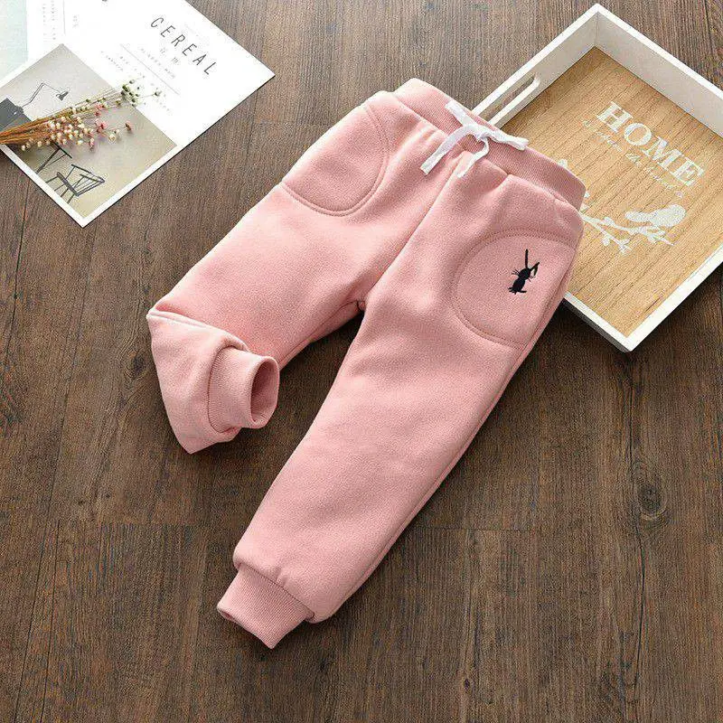 Теплые штаны для мальчиков и девочек Зимние Детские утепленные хлопковые