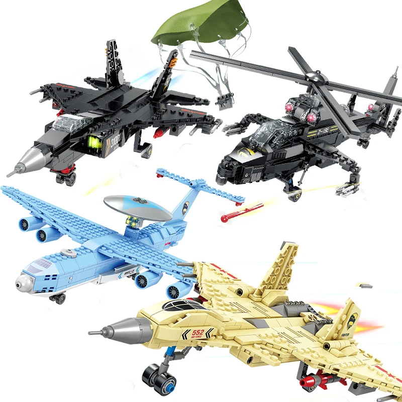 Военные вертолеты SWAT военный самолет WW2 бомбардировщик китайский модель полиции