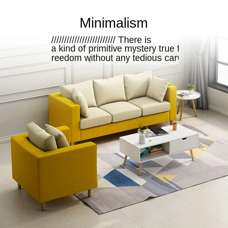 Karoislazy Sofa Small Apartment Living Room Bedroom Single Three Person Multifunctional Net Red Section Nordic | Мебель