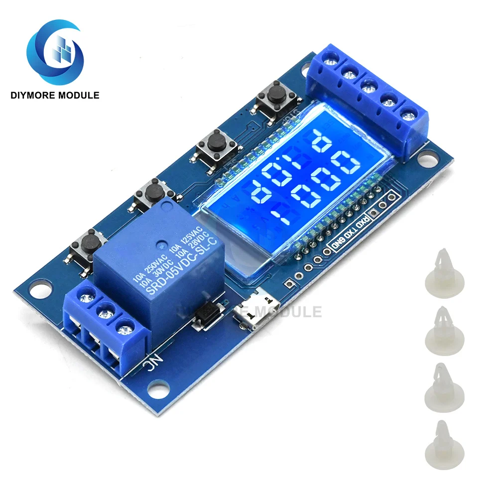 Релейный модуль DC 6-30 в Micro USB 5 В реле времени с задержкой 10 А переключатель