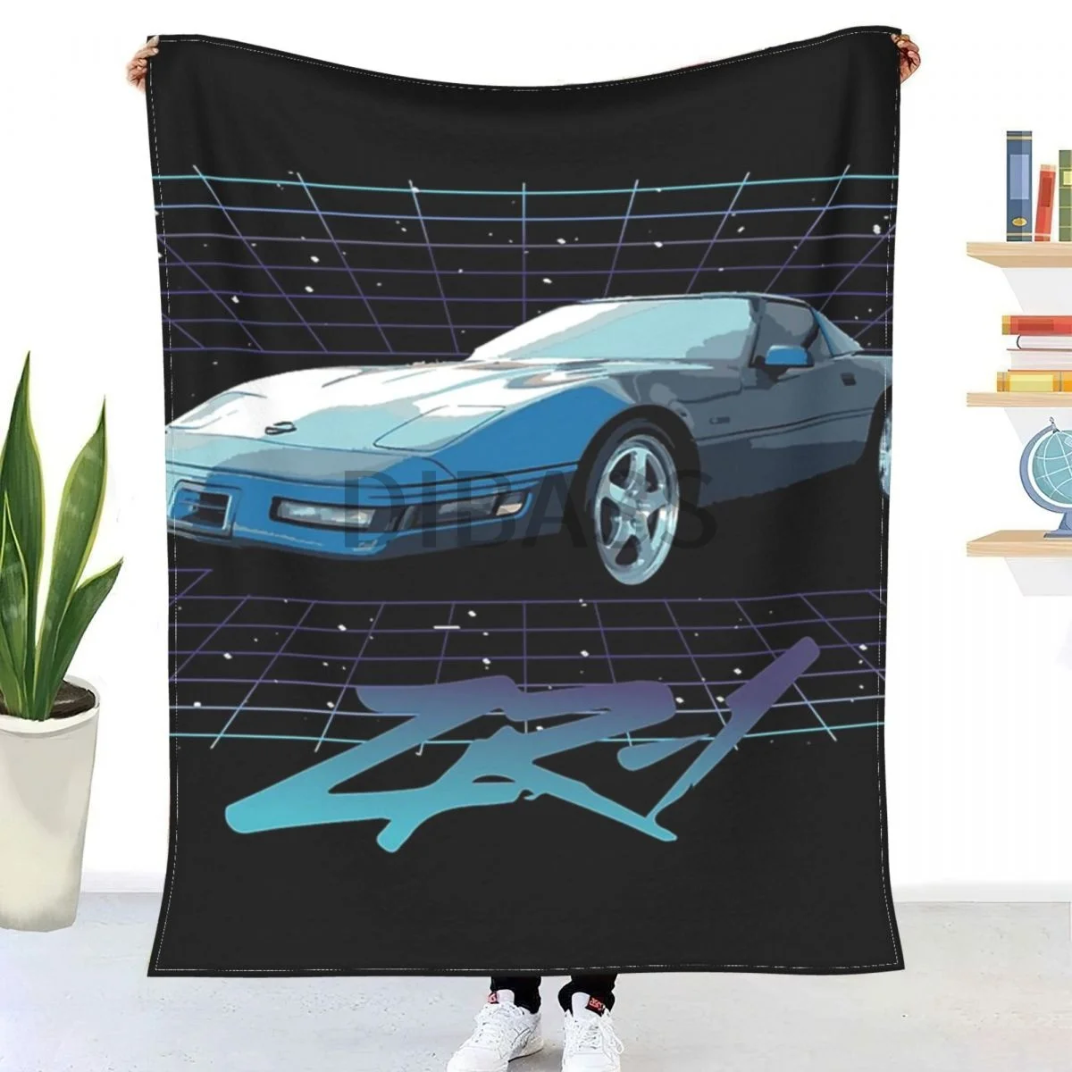 

1994 Chevy Corvette C4 ZR-1 Comforter 3D Printed Flannel Throw Blanket