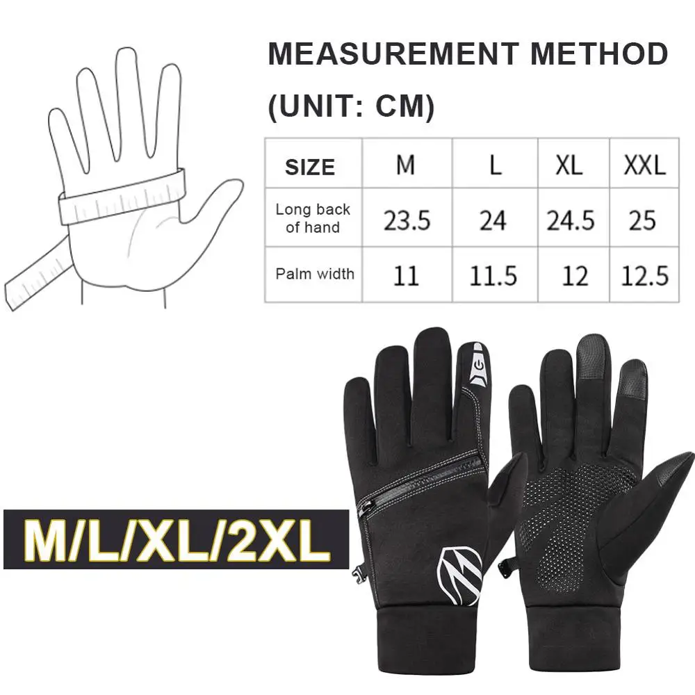 

Cold-proof Ski Gloves Waterproof Winter Gloves Cycling Fluff Warm Gloves For Touchscreen Cold Weather Windproof Anti Slip