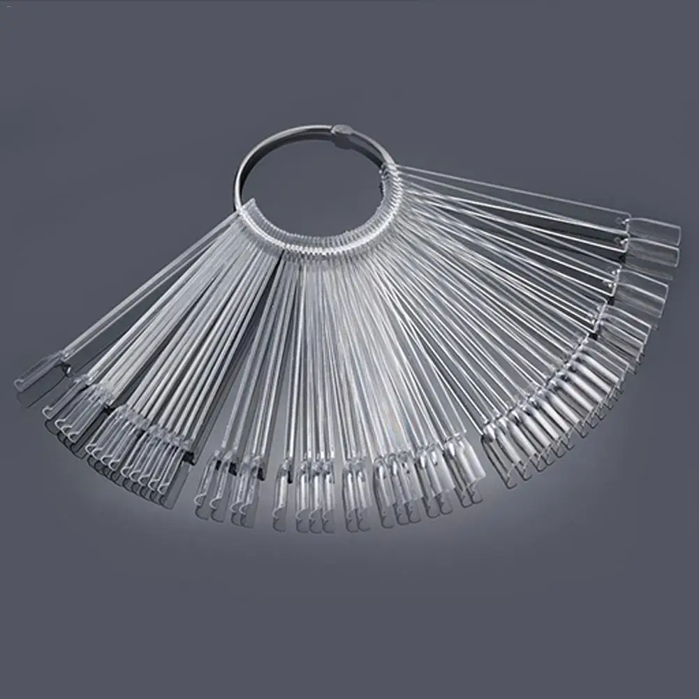 Часы для дизайна ногтей 50 штук в форме веера с цветной пластиной цветная карта |