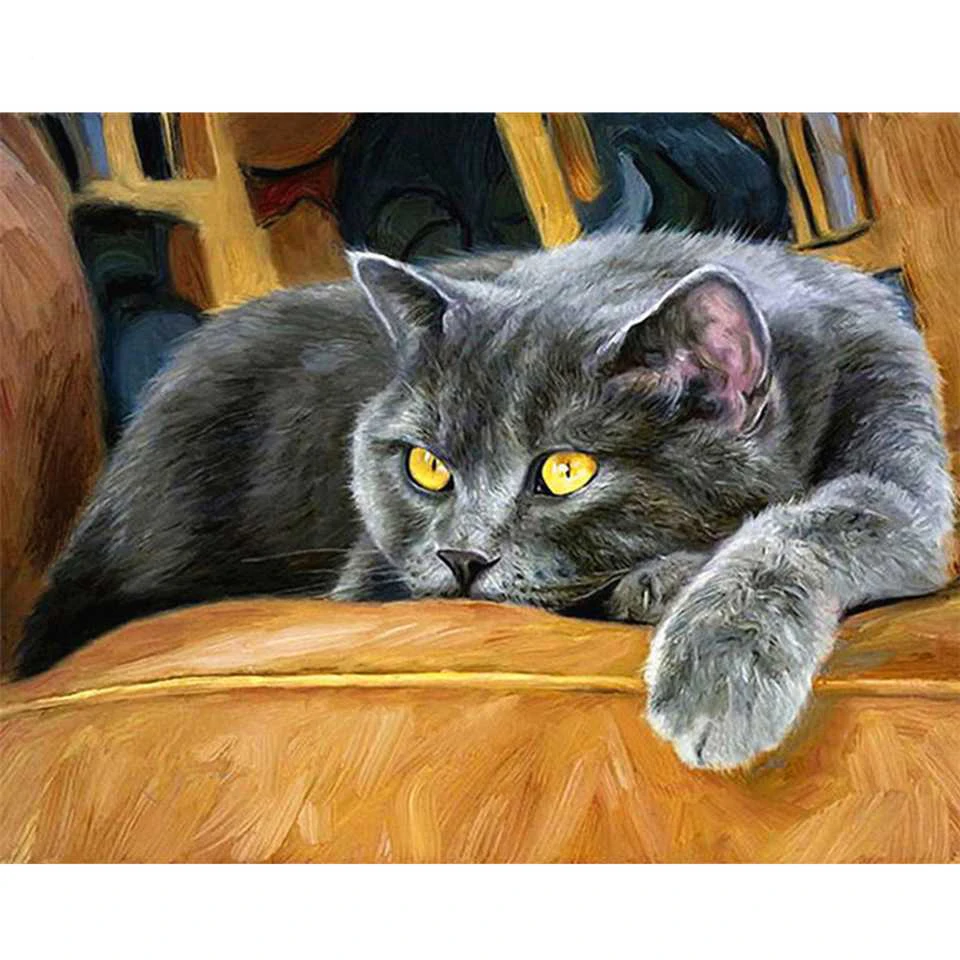 

MUXUN Diamond Painting Cat Mosaic Diy Diamond Embroidery Special Offer Animal Rhinestone Character Square Embroidery Craft Pack