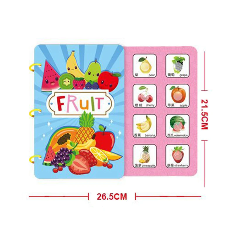 montessori material kids quiet busy book sticker toys fruit shape matching games early educational activity board cutouts toys free global shipping