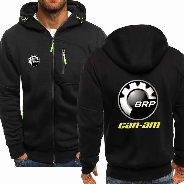 

New Brp Can-am Logo Hoodies Men Spring Autumn Fleece Jacket Male Casual Sportswear Zip Harajuku Hooded Sweatshirt Co