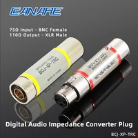 canare digital audio converter plug 110ohm xlr3 male female to 75%cf%89 bnc coaxial cable connector aes3 ebu impedance transformer