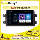 Автомагнитола Yellowberry, 2DIN, с GPS-навигацией, для Suzuki SX4, Автомобильный мультимедийный аудиоплеер, 2.5D экран, 4 ядра, система android