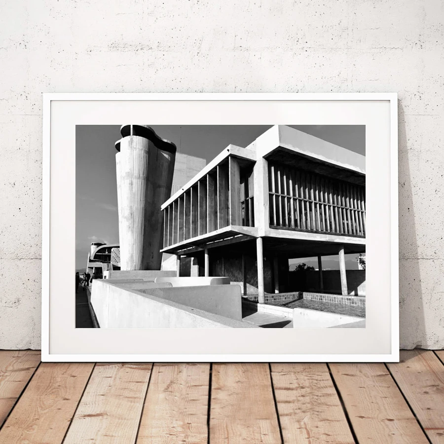 Архитектурная фотография Le Corbusier холст печать французская архитектура Марсель