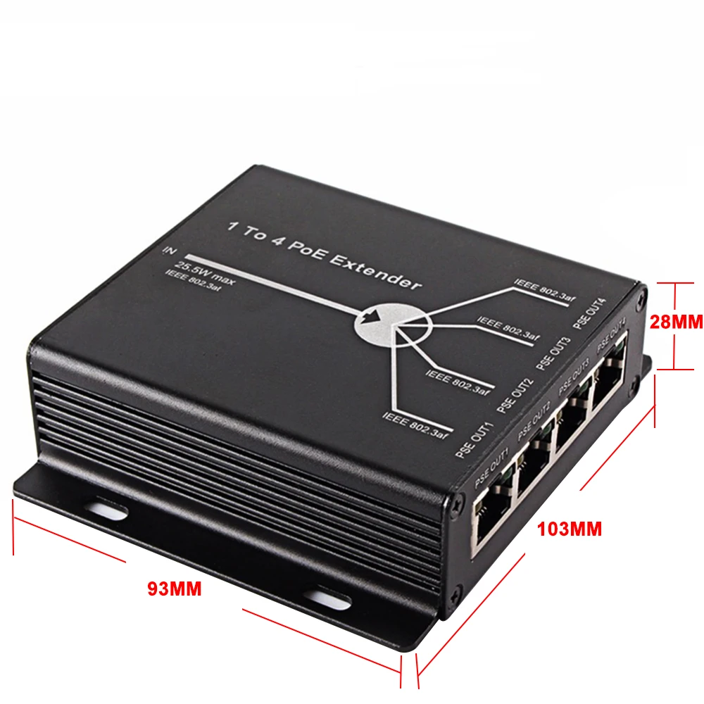 4 порта PoE удлинитель IEEE802.3af продлить 120 м трансмиссия для IP-камера 120 м 1,0 Гбит/с трансмиссия для ip max от AliExpress RU&CIS NEW