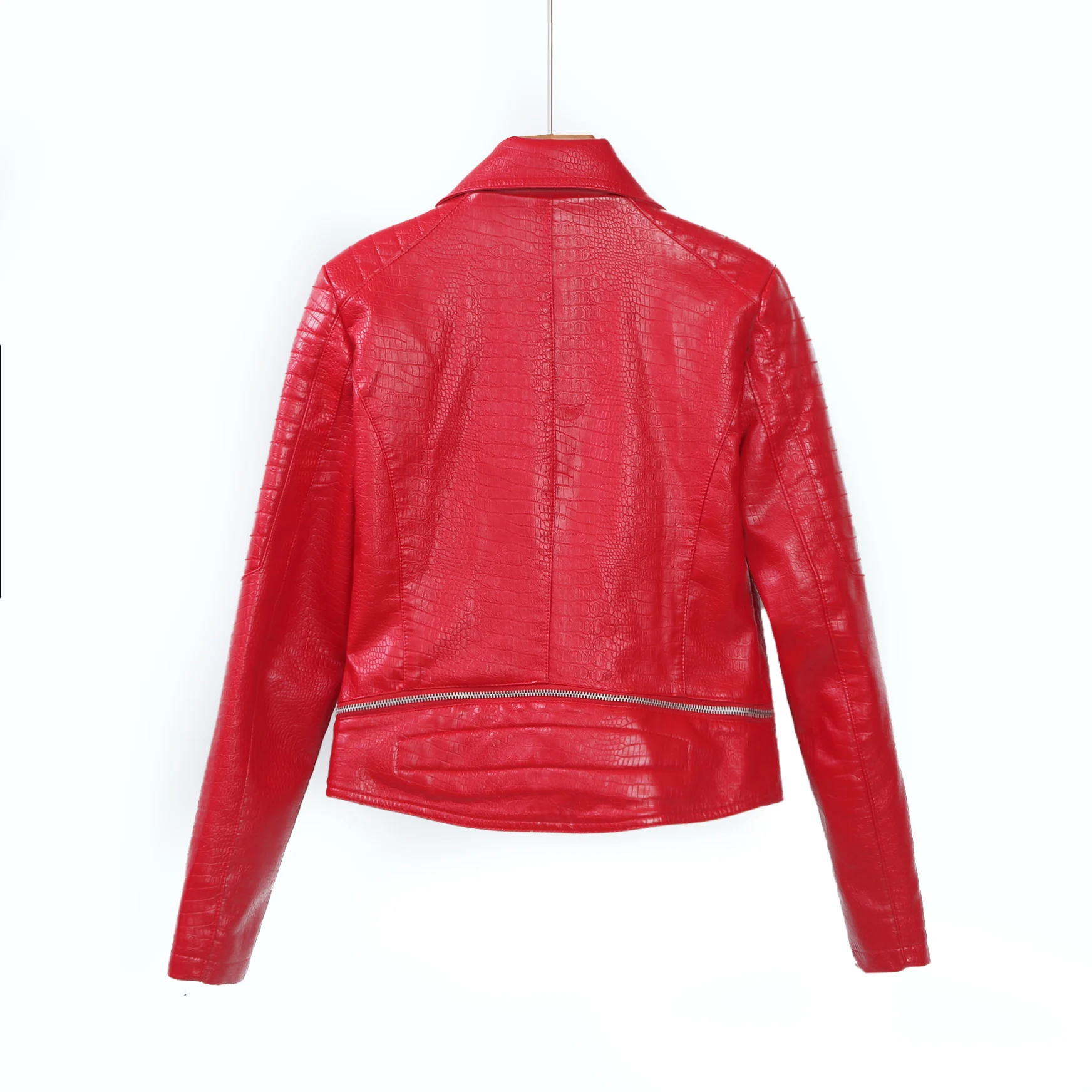 Hot New Fashion Women Motorcycle PU Leather Jackets Female Autumn Short Epaulet Zippers Coat Black Beige Red Outwear | Женская одежда