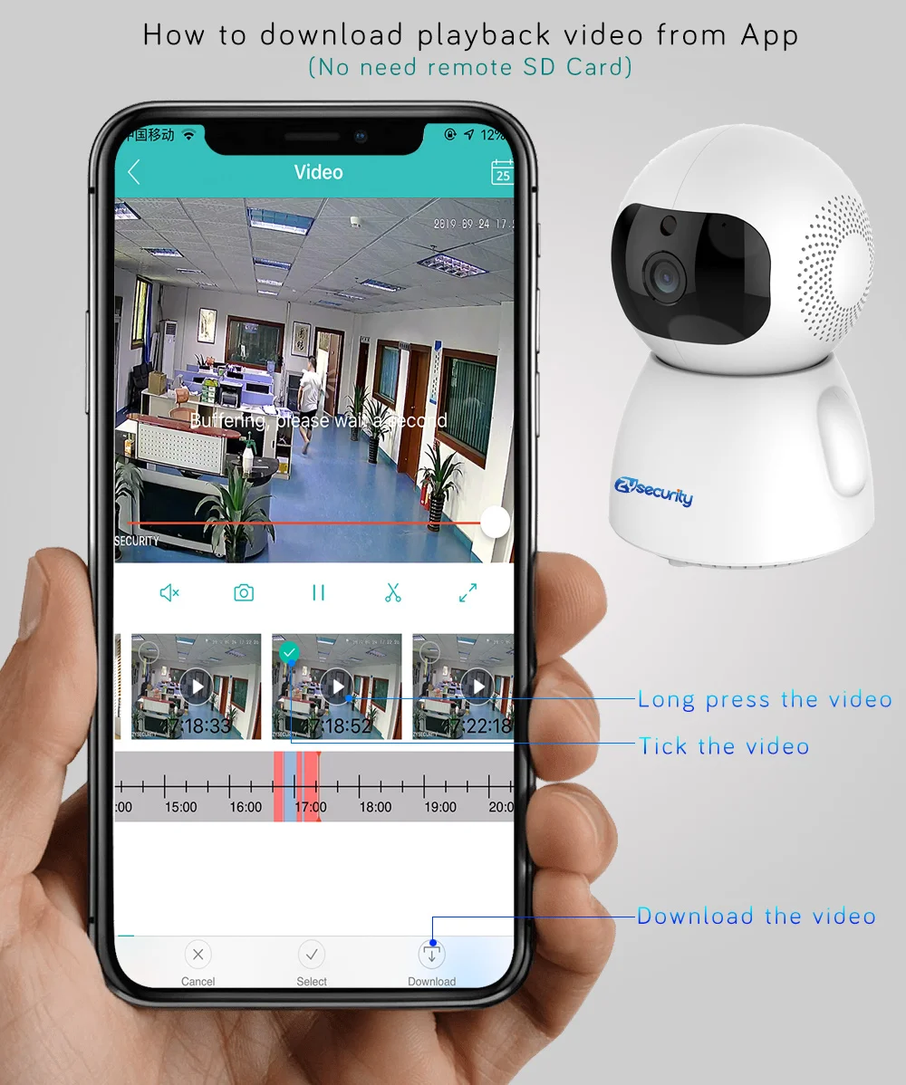1080p WiFi камера умная беспроводная домашняя камера с автоматическим отслеживанием кабель для камеры CCTV IP камера PTZ iCSee