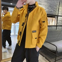 2021 spring autumn jackets mens wear casual stand collar coats streetwear korean style tops youth outwear windbreaker clothing