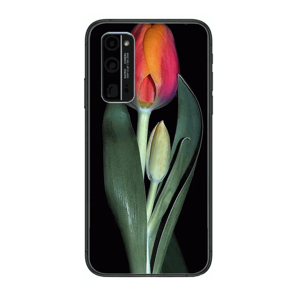 

Beautiful flowers Phone Case Hull For Huawei Honor 8 9 10 20 30 A S Lite Pro 5g i Black Back Soft Cell Cover Pretty