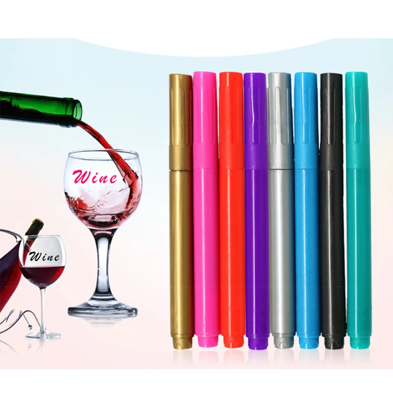 

8Colors Metal Wine Cup Pen Can Be Used For Erasing Painting Marks And Coating Ceramic Art