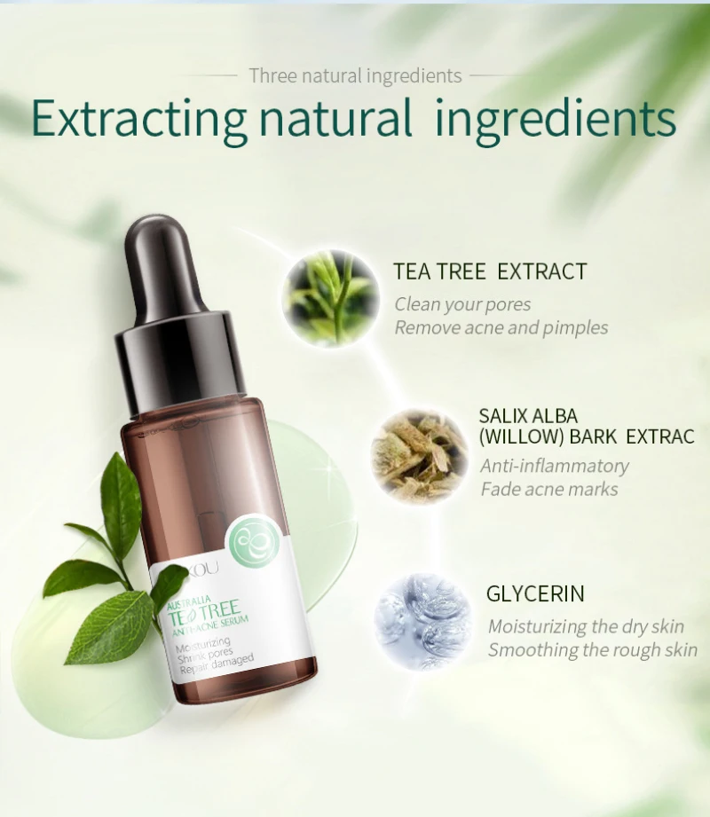 5 Styles Face Serum Essence Whitening Oil Control Anti-Aging Hyaluronic Tea Tree Acid Pure Vitamin C Skin Care Dropship TSLM1 | Красота и