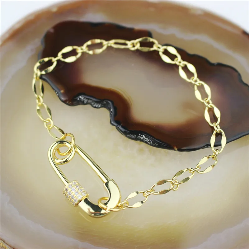 10 шт./лот Модный cz Застежка Шарм браслет кубический цирконий компонент жемчужная