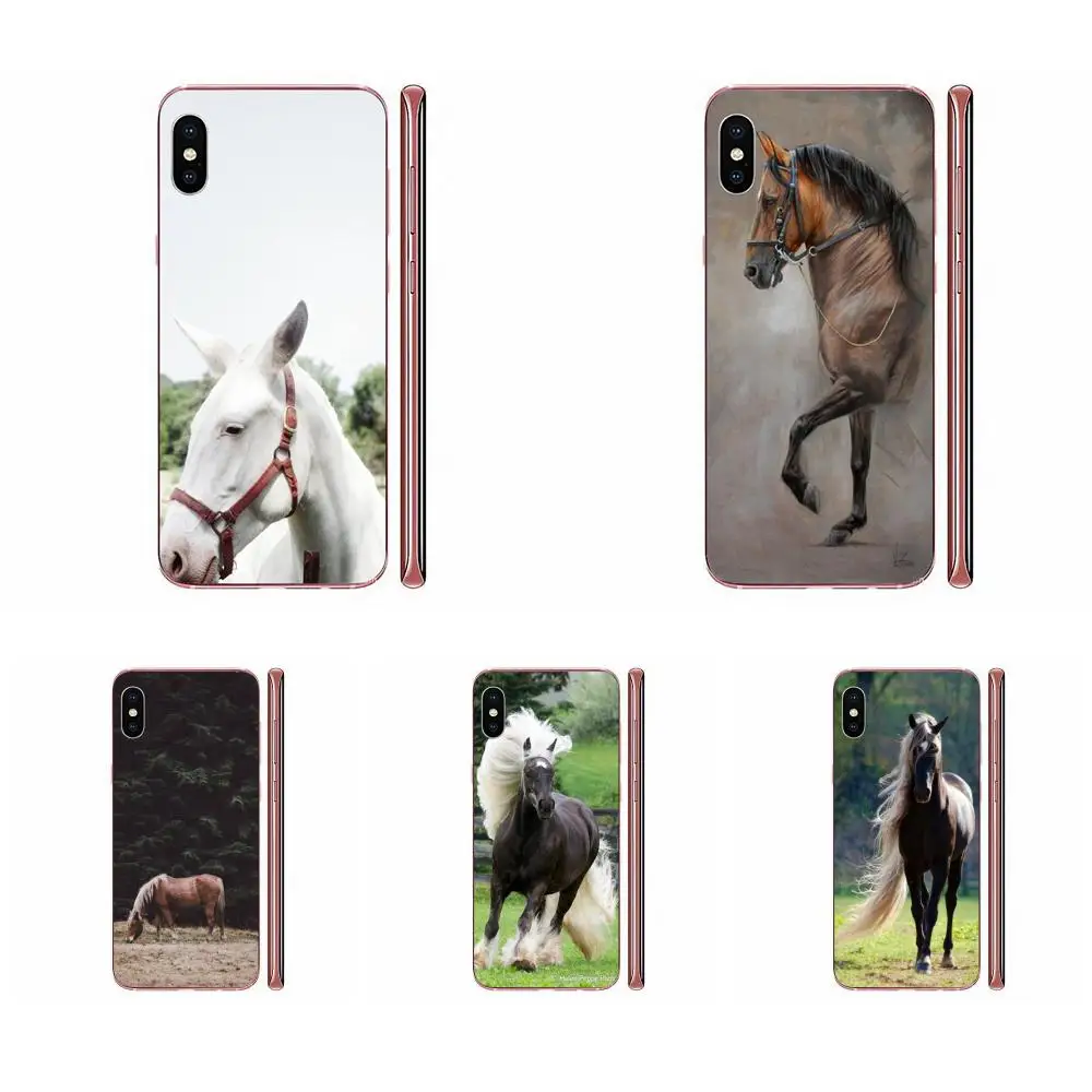 Для Apple iPhone 4 4S 5 5C 5S SE SE2 6 6S 7 8 11 Plus Pro X XS Max XR мягкий ТПУ лидер продаж бегущие лошади