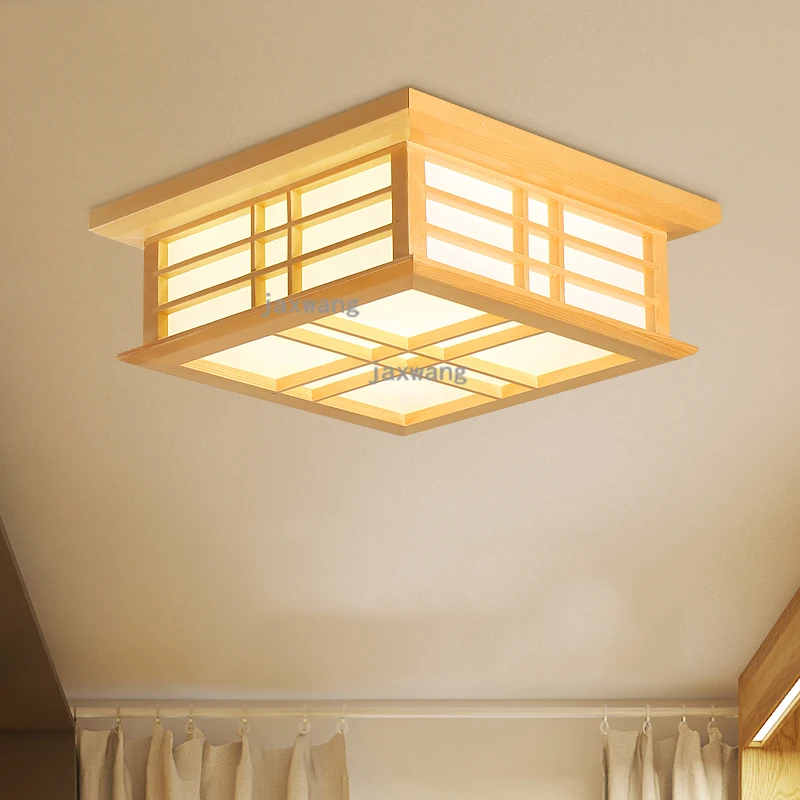 

Japanese Ceiling Lamp Wood Living Room Ceiling Light Bedroom Aisle Corridor Cloakroom Ceiling Lights Dining Room Reading Decor
