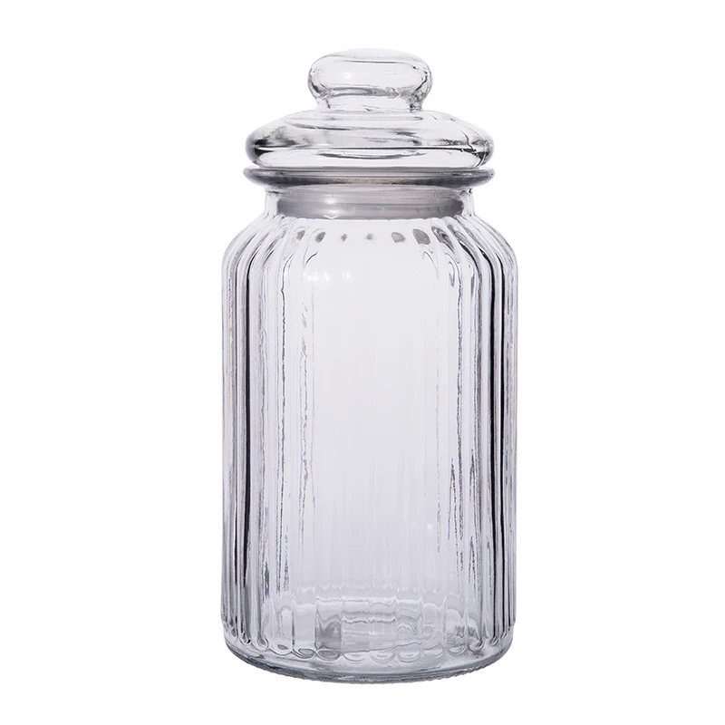 

Lead-free Glass Sealed Jar With Lid Bottle Storage Tank Sealed Tea Cans Cereals Transparent Storage Jars Coffee Beans Container