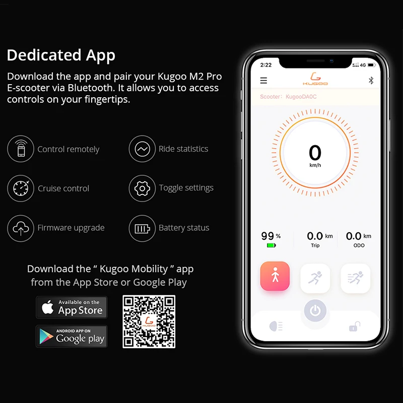 ЕС гарантия KUGOO M2 PRO складной электрический скутер диск и электронный тормоз 350 Вт двигатель пневматические шины приложение управление с ЕС
