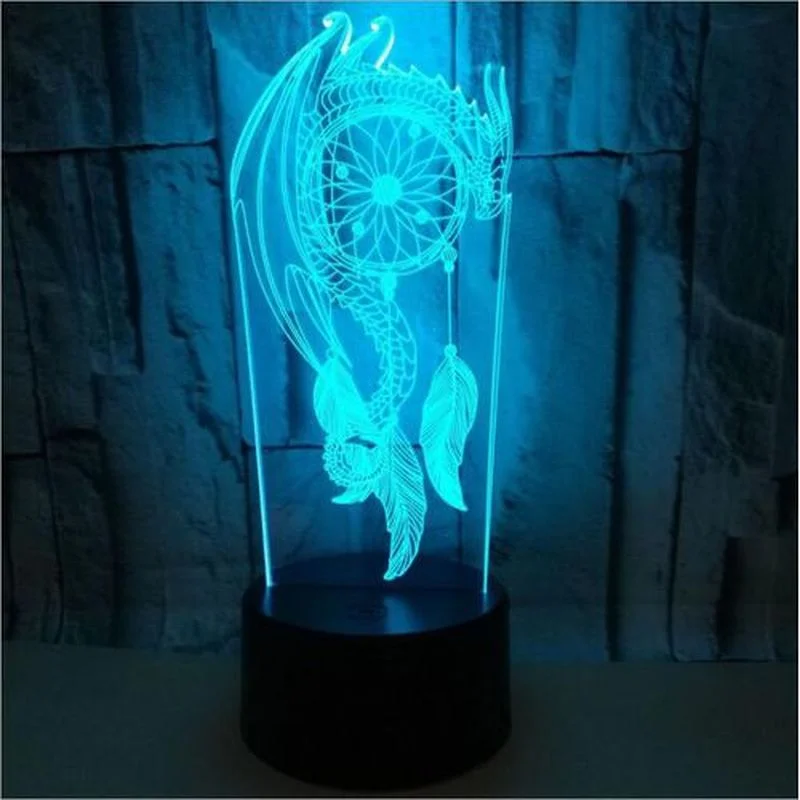 

Цветная цветная 3d настольная лампа, USB-колокольчик, настольная лампа, 7 цветов, изменение цвета, велосипед, домашний декор, светильник для спа...
