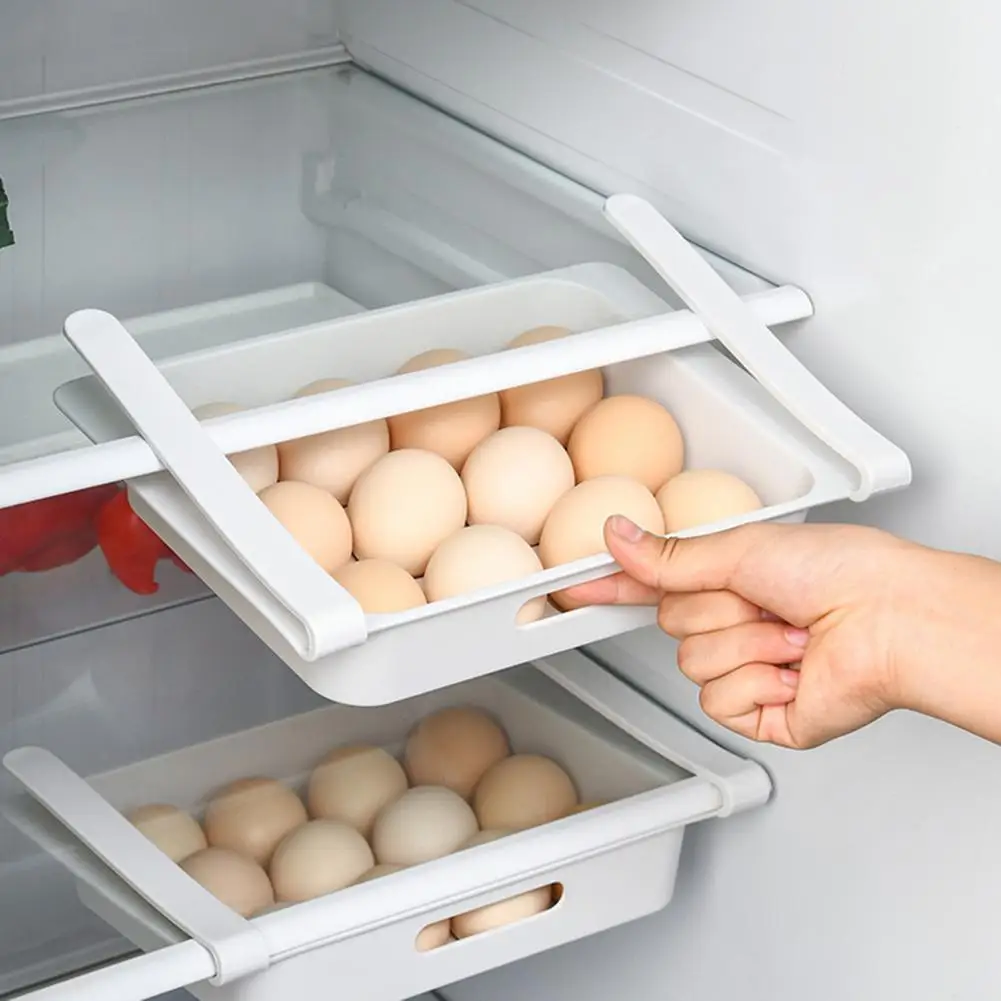 

Refrigerator adjustable retractable storage box drawer basket refrigerator drawer fresh-keeping compartment food storage rack