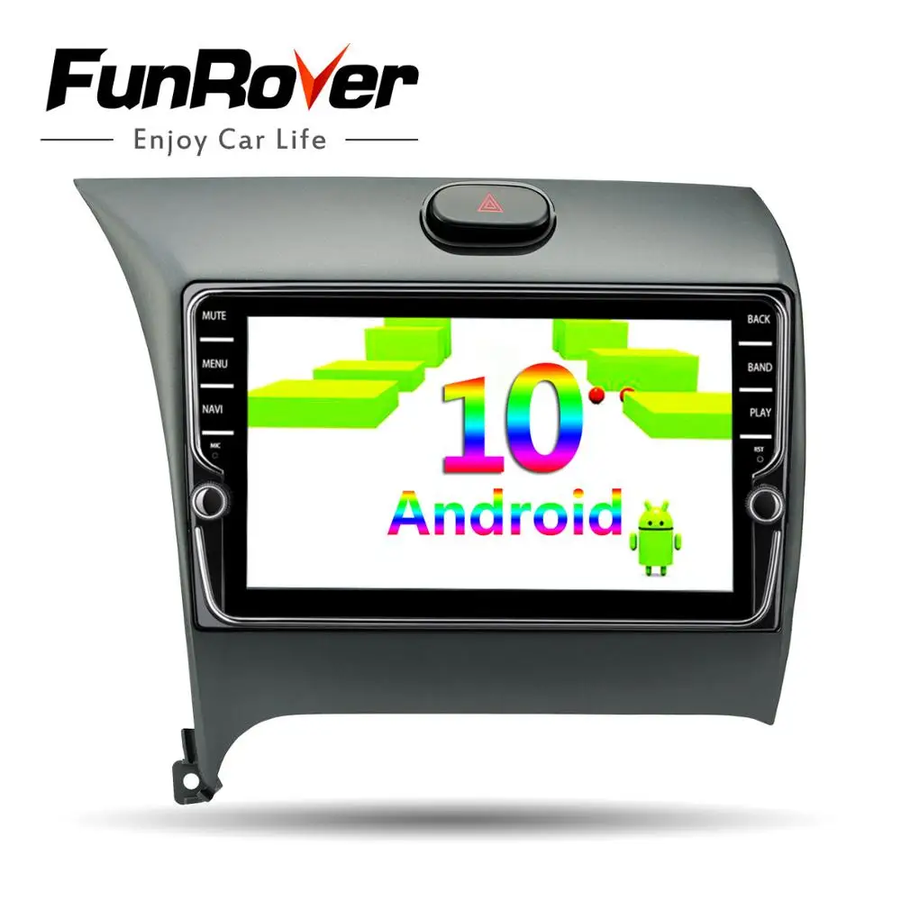 Funrover 2 din автомобильный dvd 8 ядерный Радио мультимедийный плеер для Kia K3 andriod 10 0 Cerato