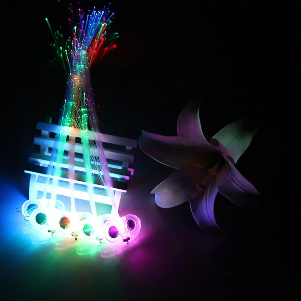 

1pcs Flashing Fiber Optic Hair Braid Light Up Glow Party Favors Supplies Barrettes Light Up Hair Accessories Luminous Toys