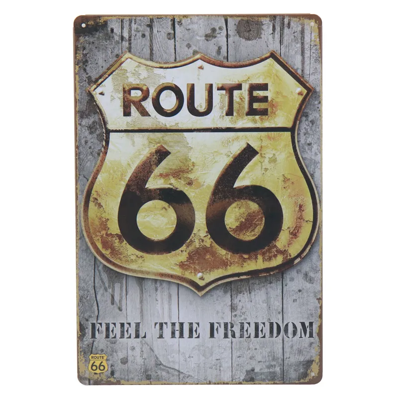 Металлический номерной знак для автомобиля Route 66 жестяные таблички наклейки бара