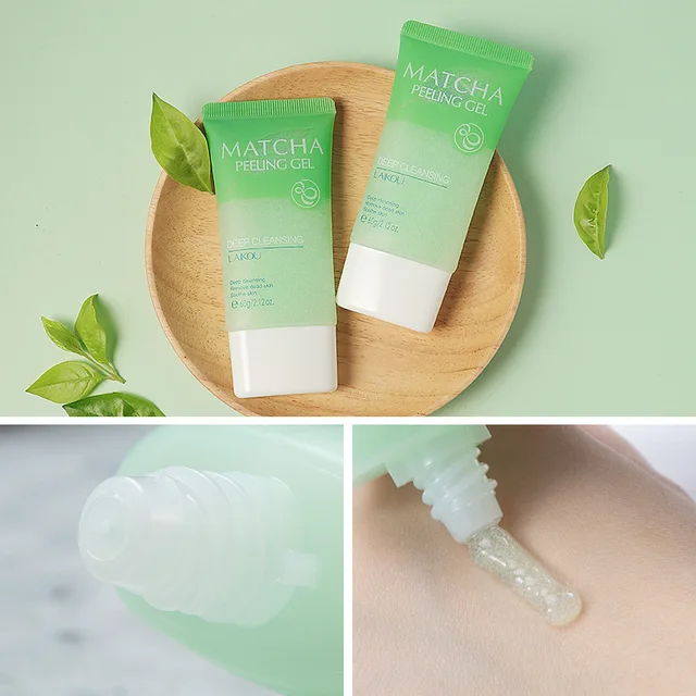 LAIKOU Matcha Exfoliating Peeling Gel Facial Scrub Moisturizing Whitening Nourishing Repair Scrubs Face Cream Beauty Skin Care 6