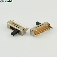 cltgxdd 10pcs ss14d01 vertical slide switch 6pins straight feet 4 position 1p4t toy machine toggle switch