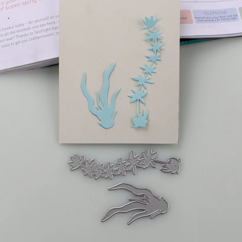 Металлические Вырубные штампы duрождения трафарет морская трава сделай сам