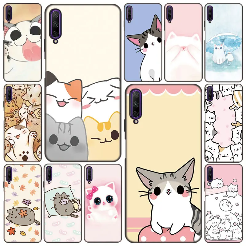 Милый чехол для телефона kawaii cat Huawei Y9A Y9S Y8P Y8S Y7A Y7P Y6P Y6S Y5P Y5 Lite Y6 Y7 Y9 Prime 2018 2019 мягкий
