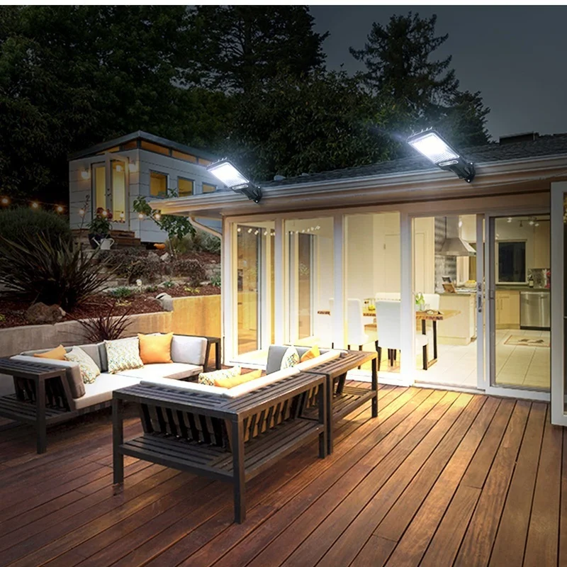 

72COB LED Solar Street Light,Waterproof Wall Mounted Body Induction Floodlight Solar Powered Spot Light