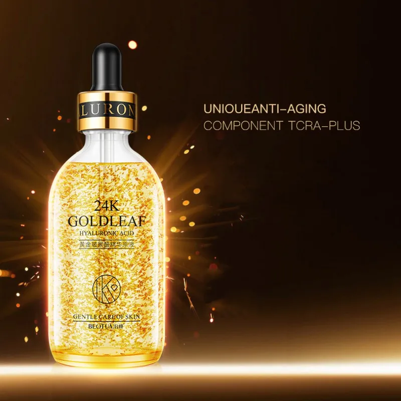 Антивозрастная сыворотка для лица питательная эссенция 24k gold подтягивающая