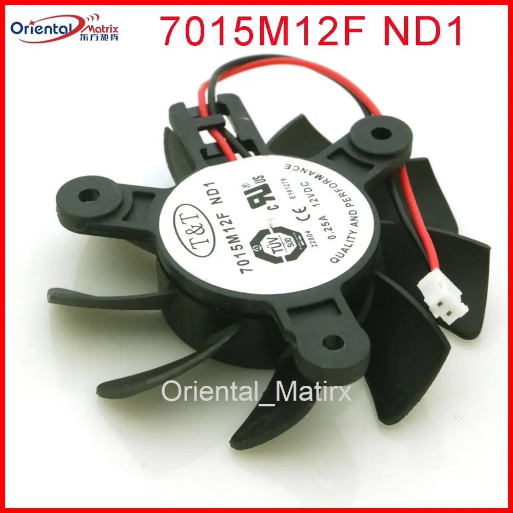 Новый Вентилятор Охлаждения видеокарты 7015M12F ND1 12 в 0,25 а 65 мм 47*47*47 мм 2 провода 2 контакта графика/Видеокарта VGA