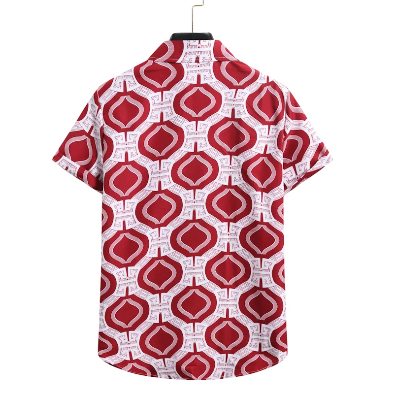 2021 мужская пляжная Модная рубашка с короткими рукавами и цветочным узором