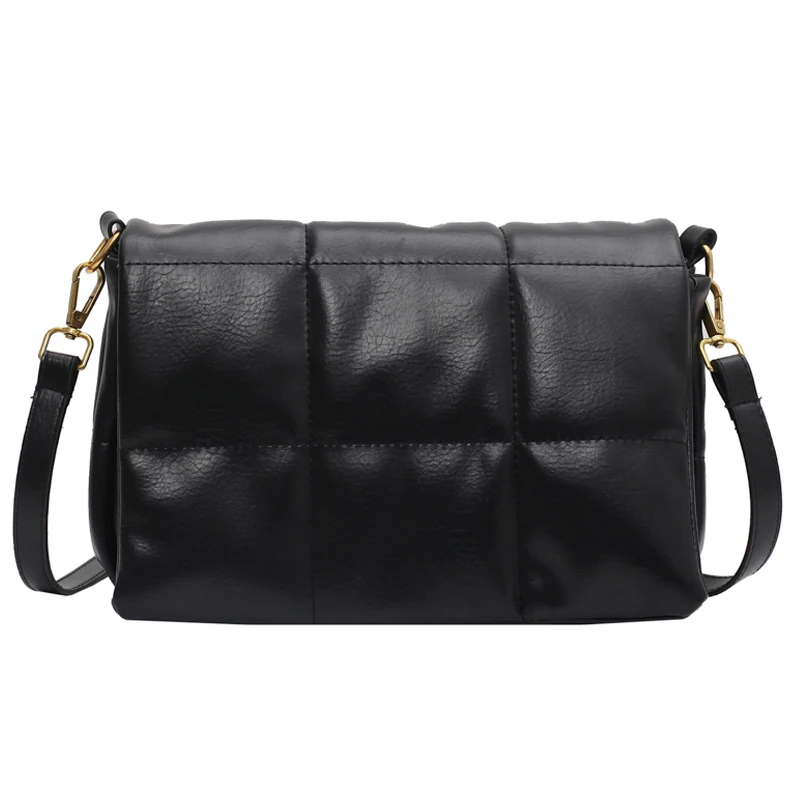 

Casual Lattice Square Women's Shoulder Bag 2021 Fashion Solid Color Pu Leather Women's Designer Handbag Crossbody Messenger Bag
