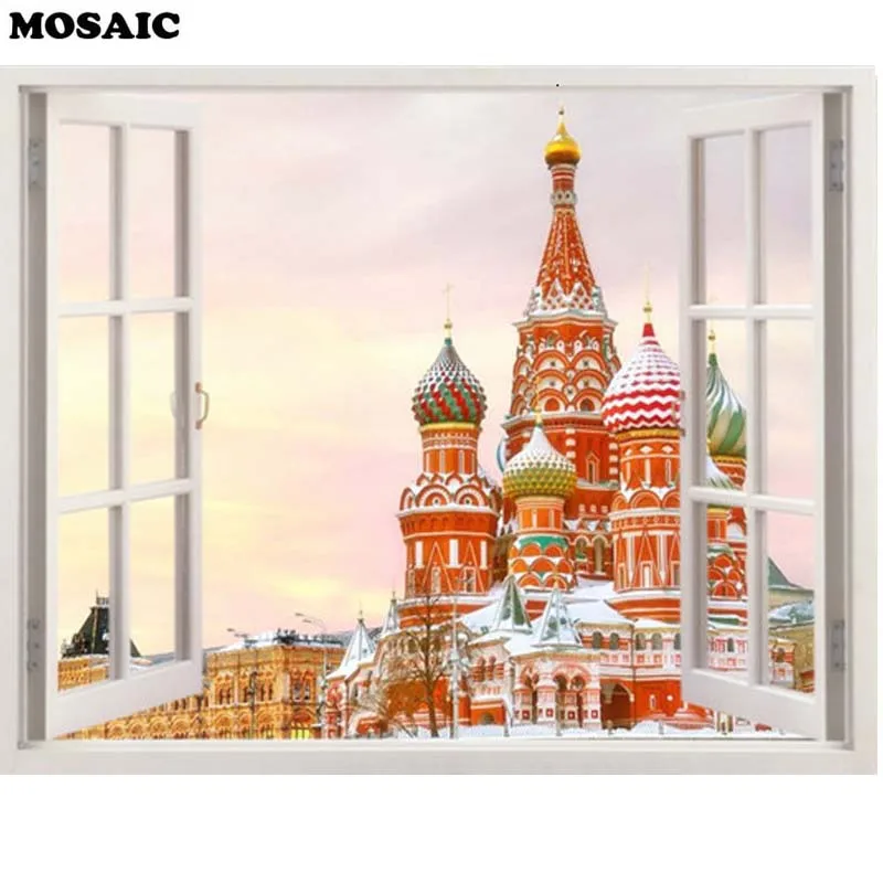 5D алмазов картина церкви Бриллиантовая вышивка Фэнтези с вышивкой крестиком