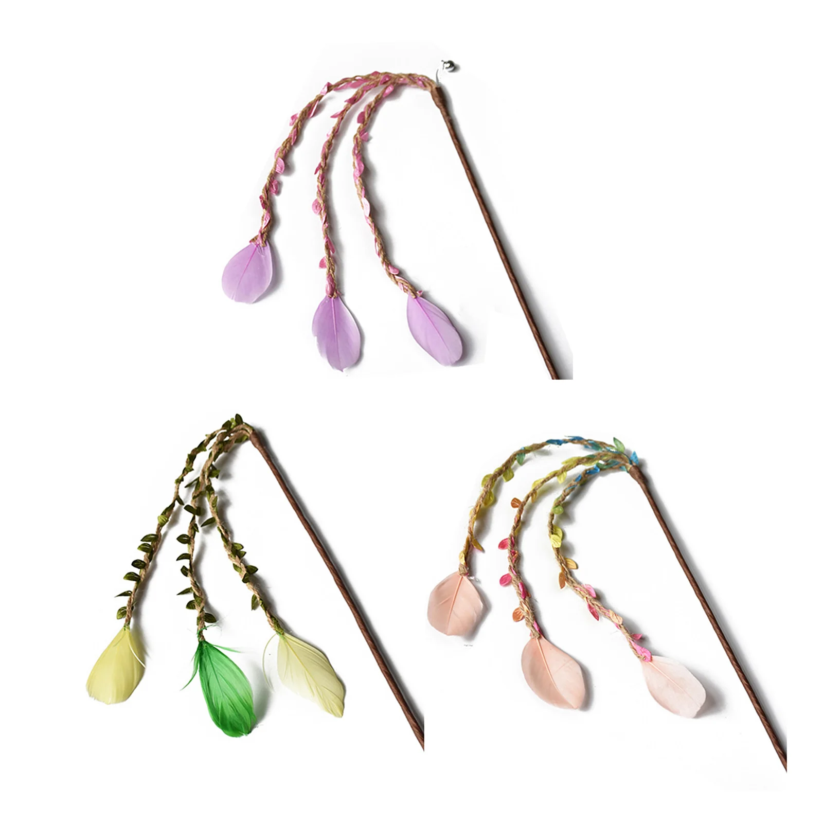 

Cat Interactive Toy Funny Cat Stick With Bell Feather Teaser Cat Toy Pet Supplies Fairy Stick