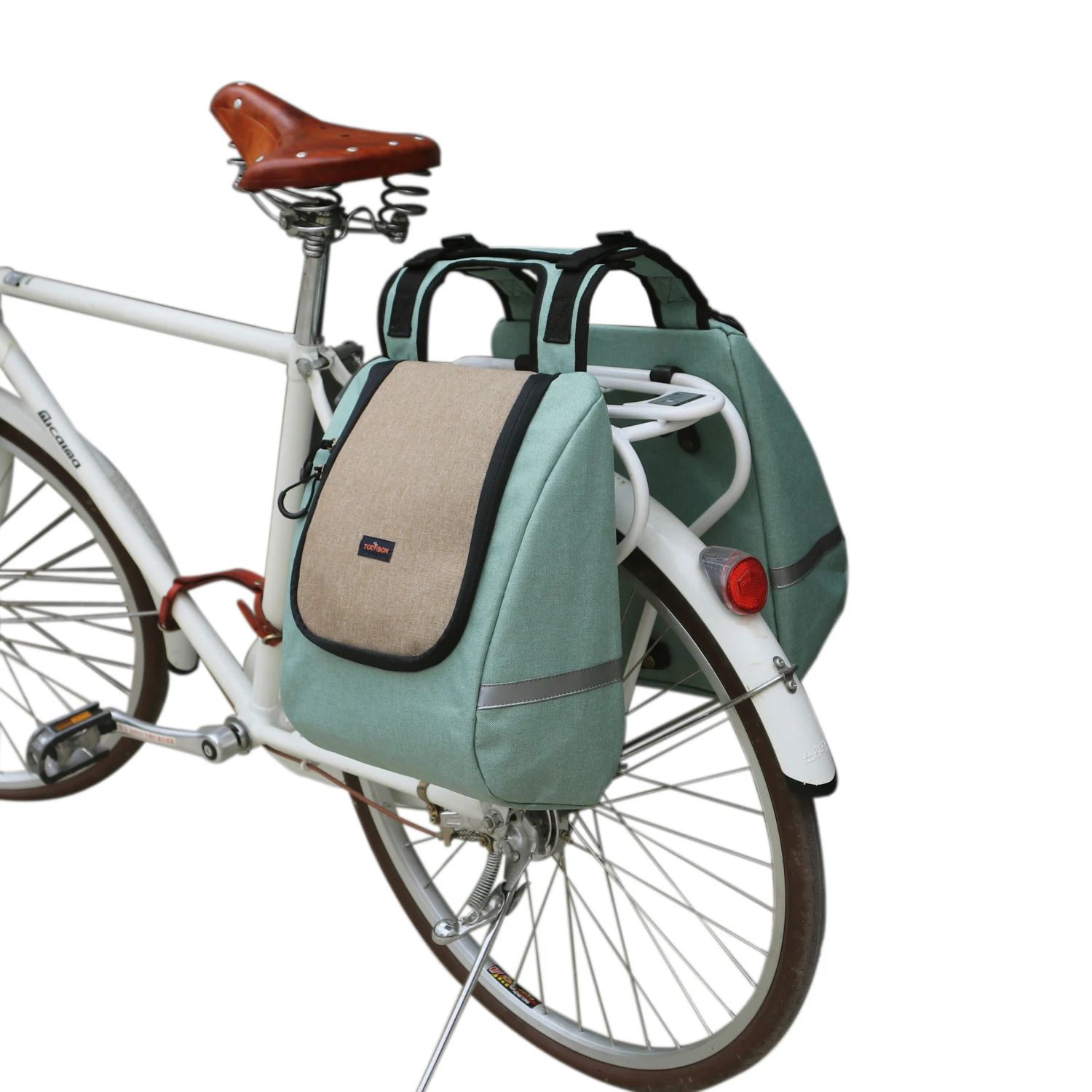 Tourbon-Bolsa de sillín trasero Vintage para bicicleta, fiambrera térmica aislante para exteriores, almacenamiento de transporte para motocicleta