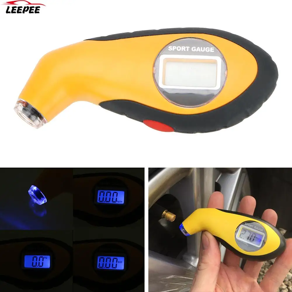 

Auto Tyre Pressure Gauge Electronic Digital Meter Car Accessories Motorcycle Tire Manometer Tester Tool Pit Dirt Bike Universal