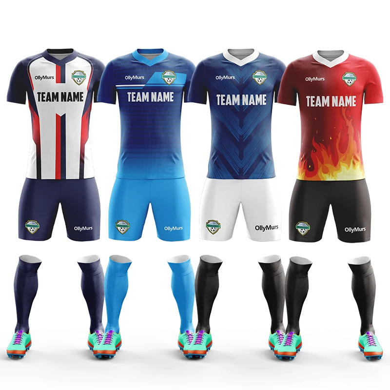 OllyMurs OEM Soccer Wear Uniform Fully Customized Design Football Jersey Sublimation Quick Fit | Спорт и развлечения