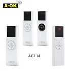 A-OK2616 канальный пульт дистанционного управления, беспроводной передатчик RF433, для двигателя штор AC114-1 RF433трубчатый двигатель, аксессуары
