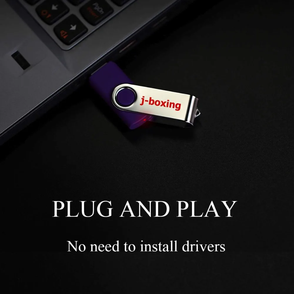 J-boxing 16 Гб Фиолетовый USB флэш поворотный флэш-диск складной Флешка флеш-накопитель для хранения USB карта памяти для ПК Mac USB устройство