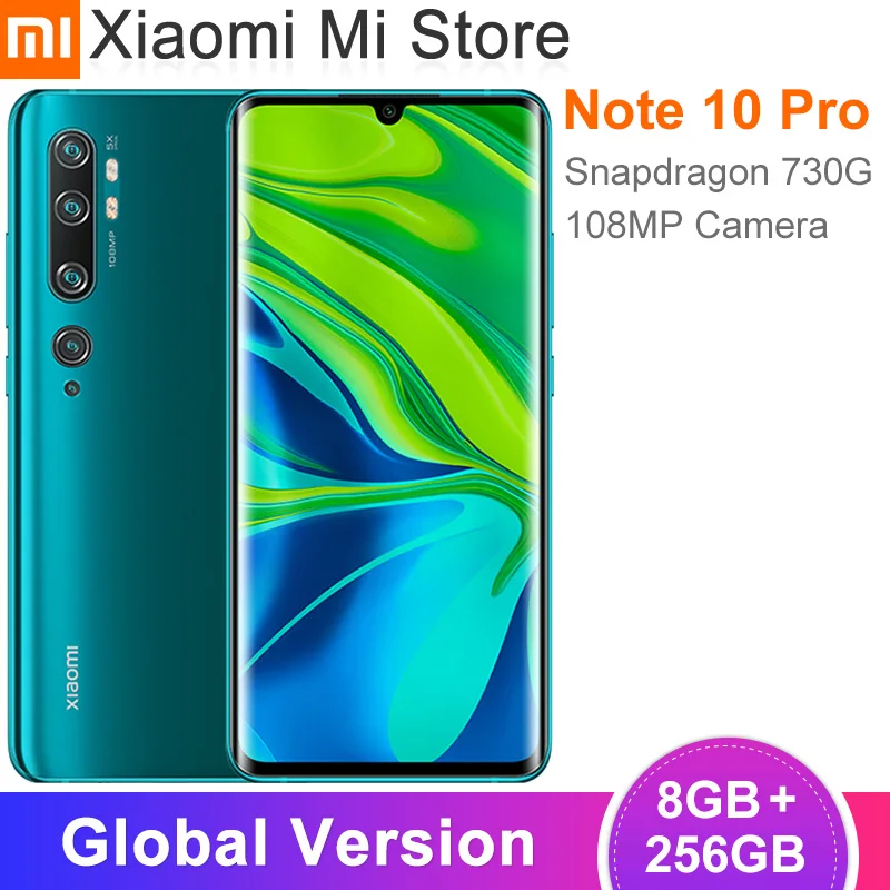 Смартфон Xiaomi Mi Note 10 pro 8+256 Гб глобальная версия камера 108 мп процессор Snapdragon 730G