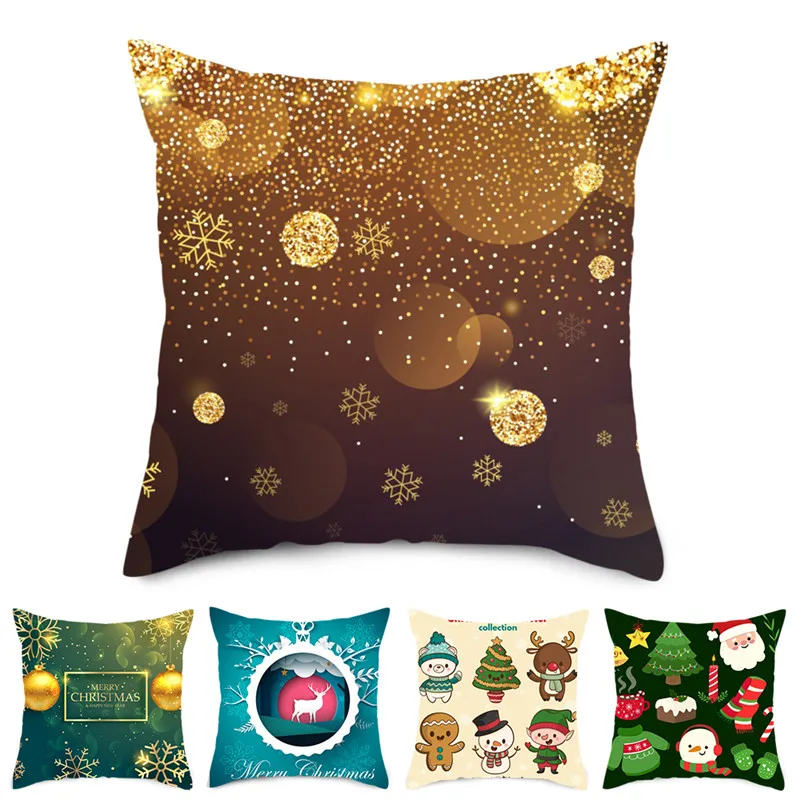 Fuwatacchi Рождество накидки на подушки мультфильм с узором снегом наволочка из