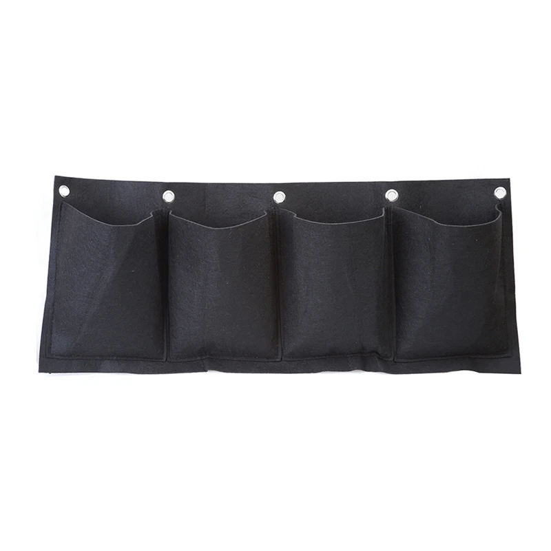 Настенная сумка для посадки с 4 карманами зеленая выращивания растений