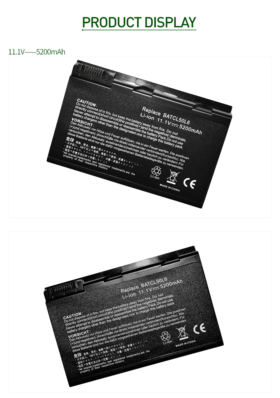ApexWay 11,1 V 4400mAh лаптоп черный батарея для acer BATBL50L6 BATBL50L4 BATCL50L6 для TravelMate 2492 2493 4200 4202 4280